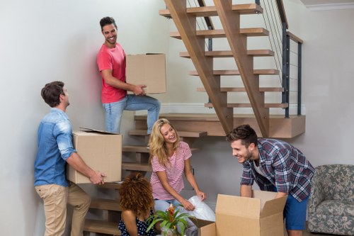 Careful packing of fragile household items in Bloomsbury