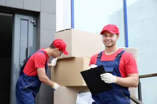 House removalists preparing a move in Bloomsbury street