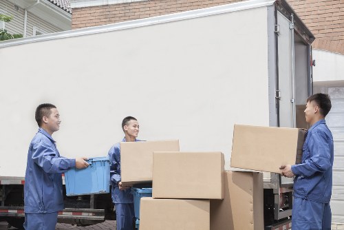 Driver completing pre-journey safety checks on a moving van