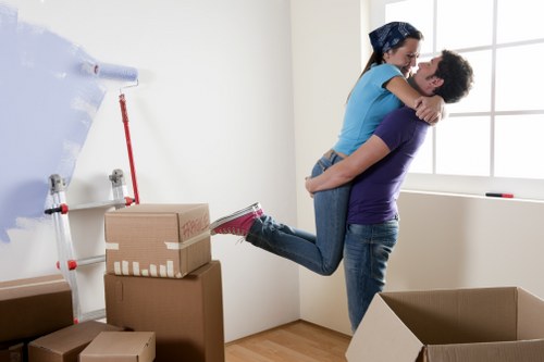 Local removals van helping with a flat move in Bloomsbury