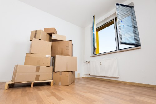 Careful transport of boxes and furniture near Bloomsbury