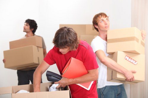 Professional movers handling apartment furniture during a Bloomsbury relocation