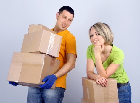 Packed boxes and furniture ready for Bloomsbury removals