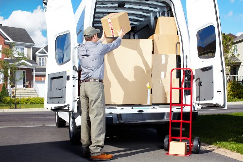 Moving truck prepared for a Bloomsbury office relocation