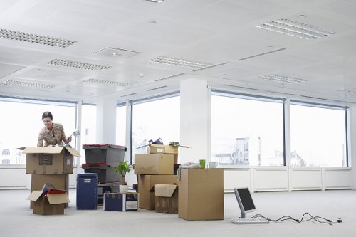 Professional man and van helping with a move in central London