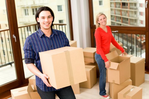 Bloomsbury moving van near historic buildings